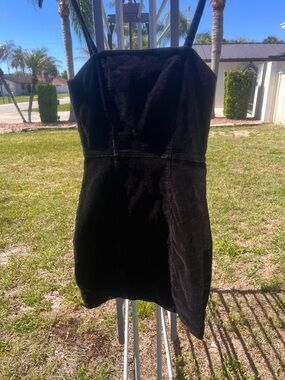 H&M Divided Black Corduroy Mini Dress - Size XS